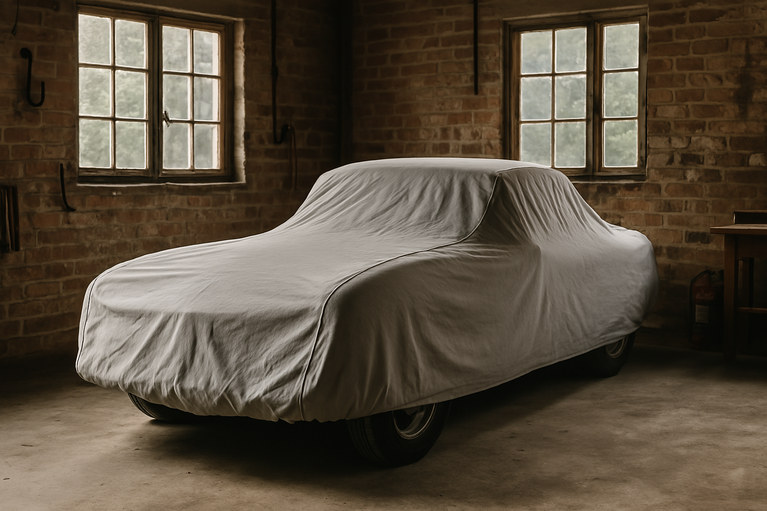 voiture ancienne sous housse